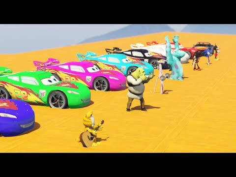 Mcqueen Cars (Episode #3) Crash Disney Cars Lightning McQueen \u0026 Super Heroes Cars Spiderman @Chakotv